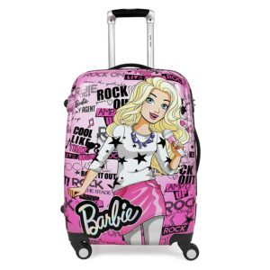 Humty Dumty Barbie Star Pink Colour Polycarbonate 18 Inch / 45.7 cm Kids Hard Luggage Trolley Bag | Travel Bag