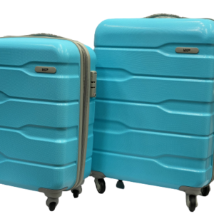 VIP Polycarbonate 55 + 65 cms Blue Hardsided Strolly Bag 2 pc Set